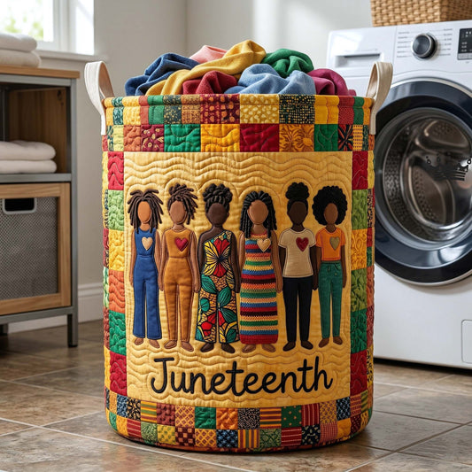 Melanin Legacy Quilted Laundry Basket GFTOTP18275
