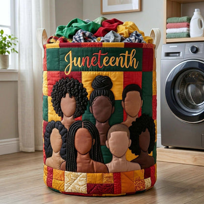 Melanin Legacy Quilted Laundry Basket GFTOTP18277