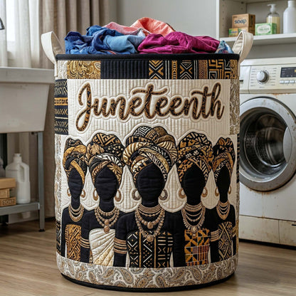 Melanin Legacy Quilted Laundry Basket GFTOTP18278