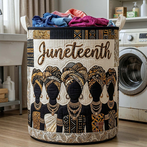 Melanin Legacy Quilted Laundry Basket GFTOTP18278