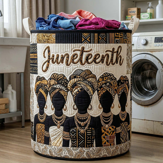 Melanin Legacy Quilted Laundry Basket GFTOTP18278
