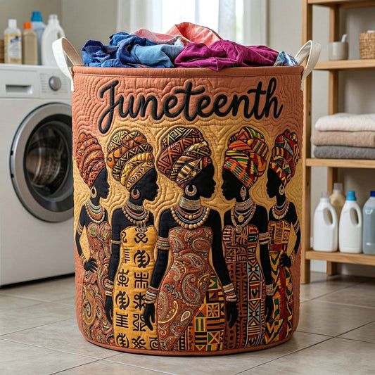 Melanin Legacy Quilted Laundry Basket GFTOTP18279
