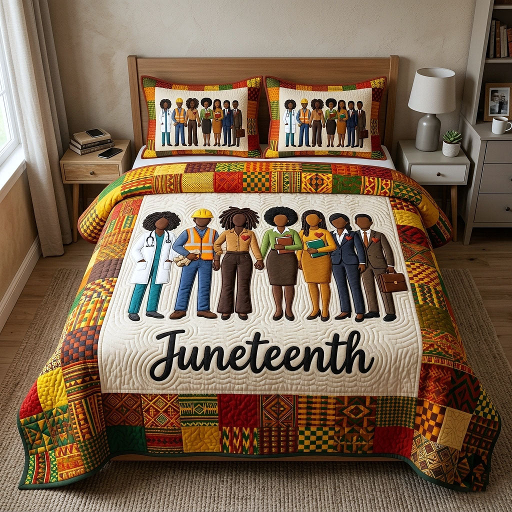 Ebony Glow 3-Piece Quilted Bedding Set GFTOTP18286