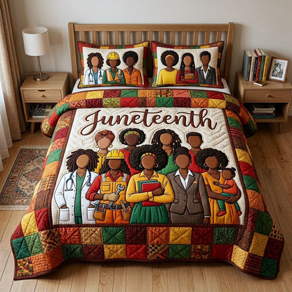 Ebony Glow 3-Piece Quilted Bedding Set GFTOTP18287