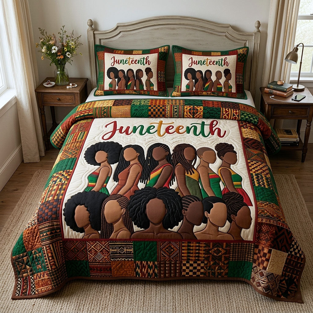 Ebony Glow 3-Piece Quilted Bedding Set GFTOTP18288