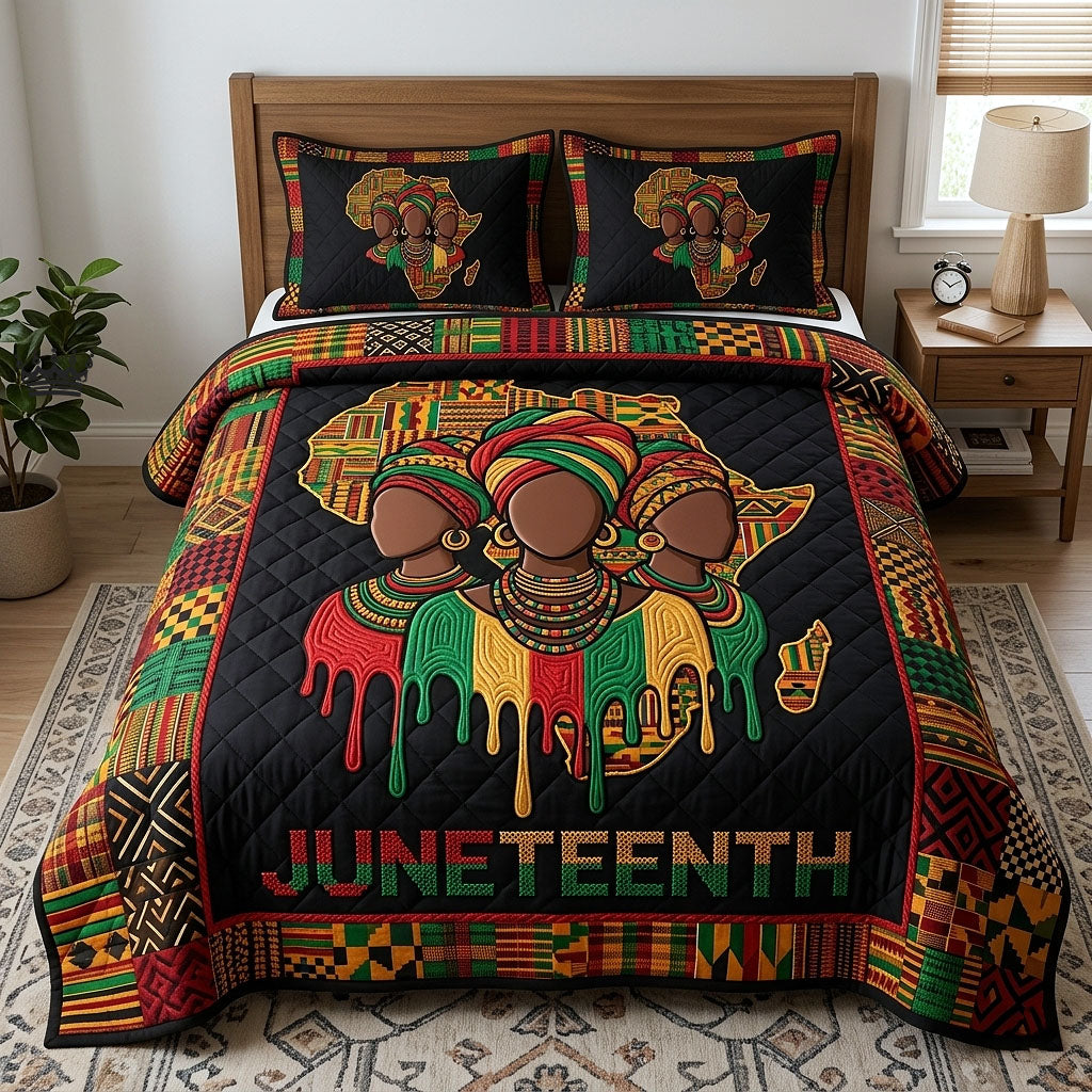 Ebony Glow 3-Piece Quilted Bedding Set GFTOTP18290