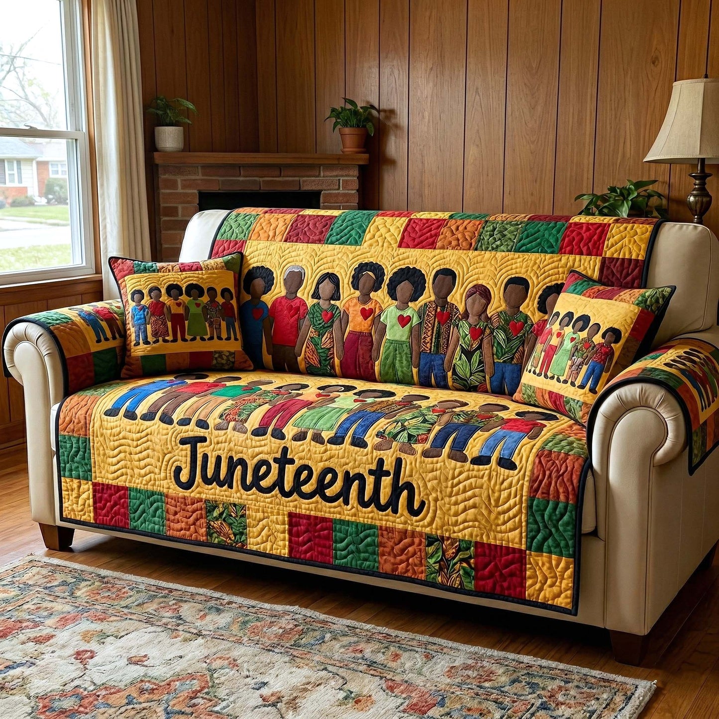 Melanin Legacy Quilted Sofa Cover GFTOTP18324