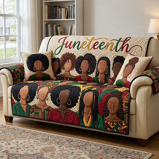 Melanin Legacy Quilted Sofa Cover GFTOTP18325