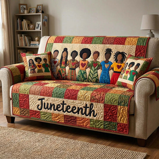 Melanin Legacy Quilted Sofa Cover GFTOTP18326