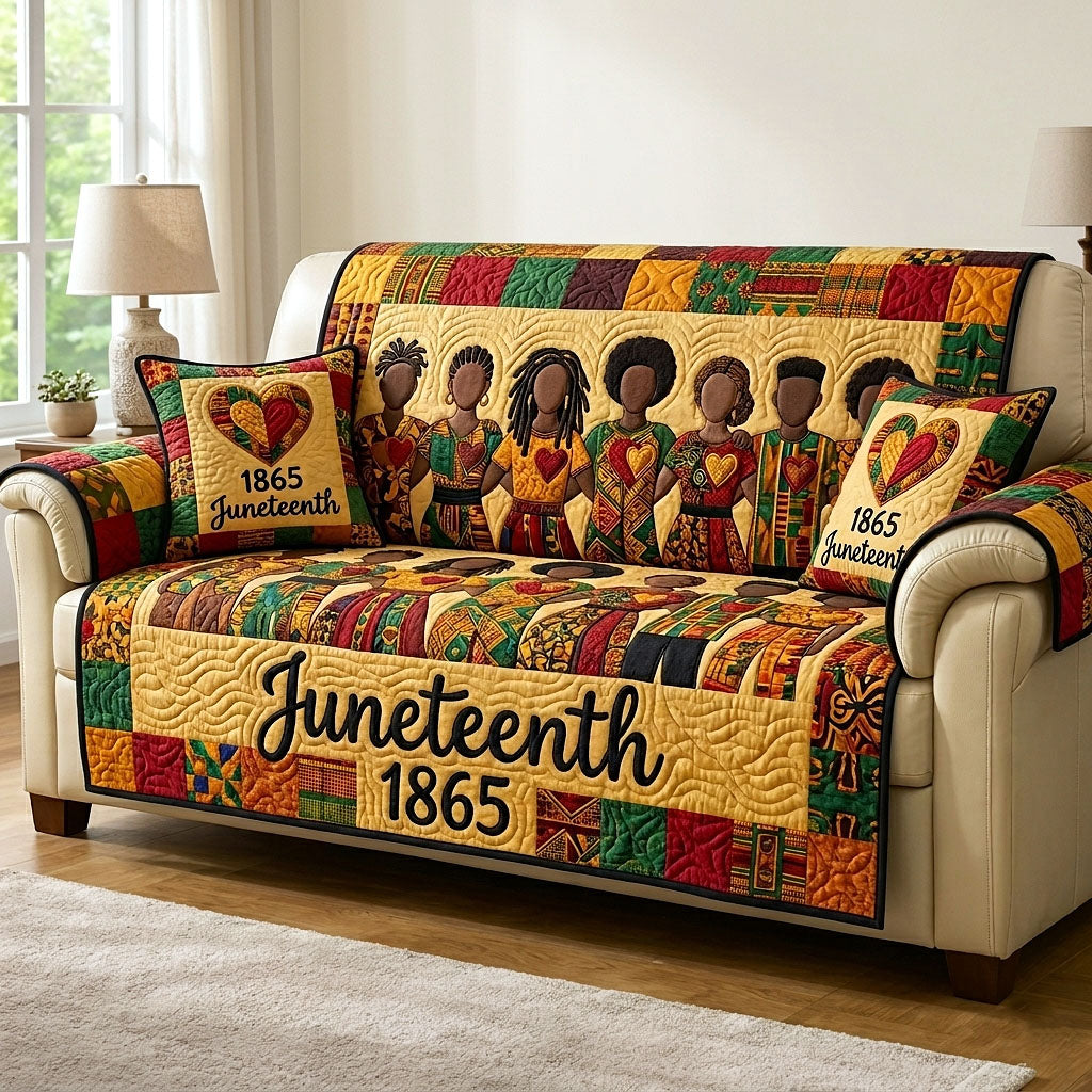 Melanin Legacy Quilted Sofa Cover GFTOTP18328