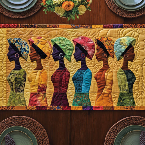 Melanin and Sunbonnet Quilted Table Runner GFTOTP8683