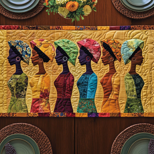 Melanin and Sunbonnet Quilted Table Runner GFTOTP8683