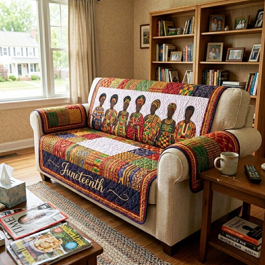 Pride Juneteenth Quilted Sofa Cover GFTOQM4317