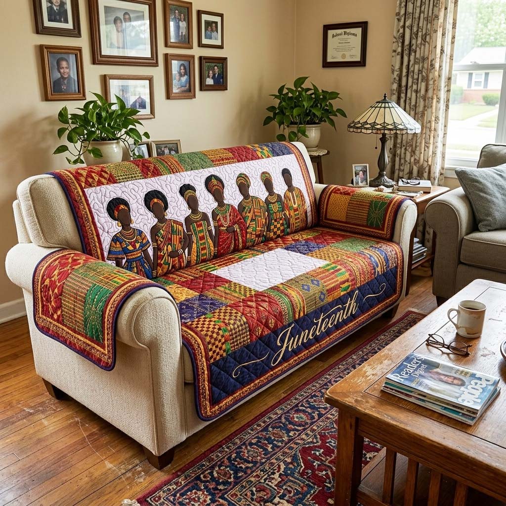 Pride Juneteenth Quilted Sofa Cover GFTOQM4317