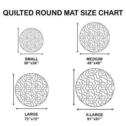 Graceful Melanin Quilted Round Mat GFTONT4365