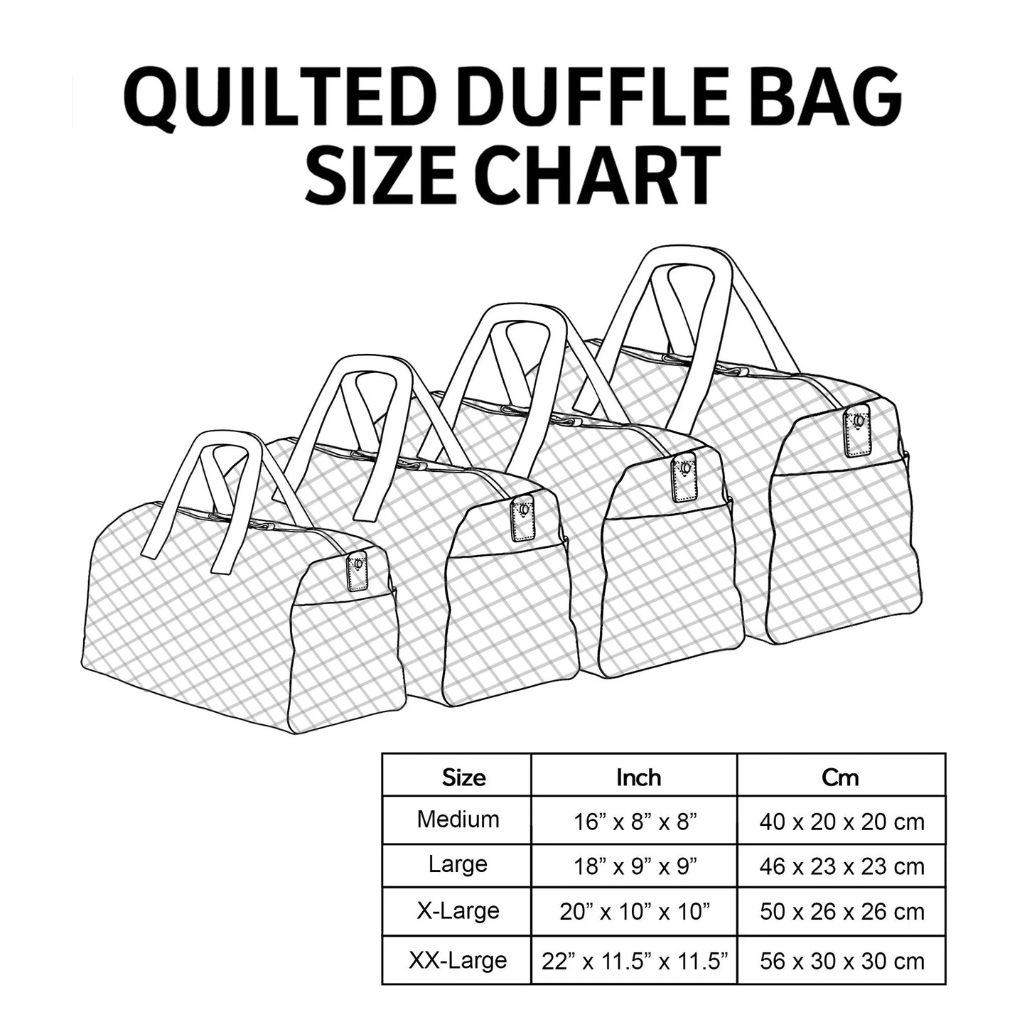 Golden Queens Quilted Duffle Bag GFTOTP10565