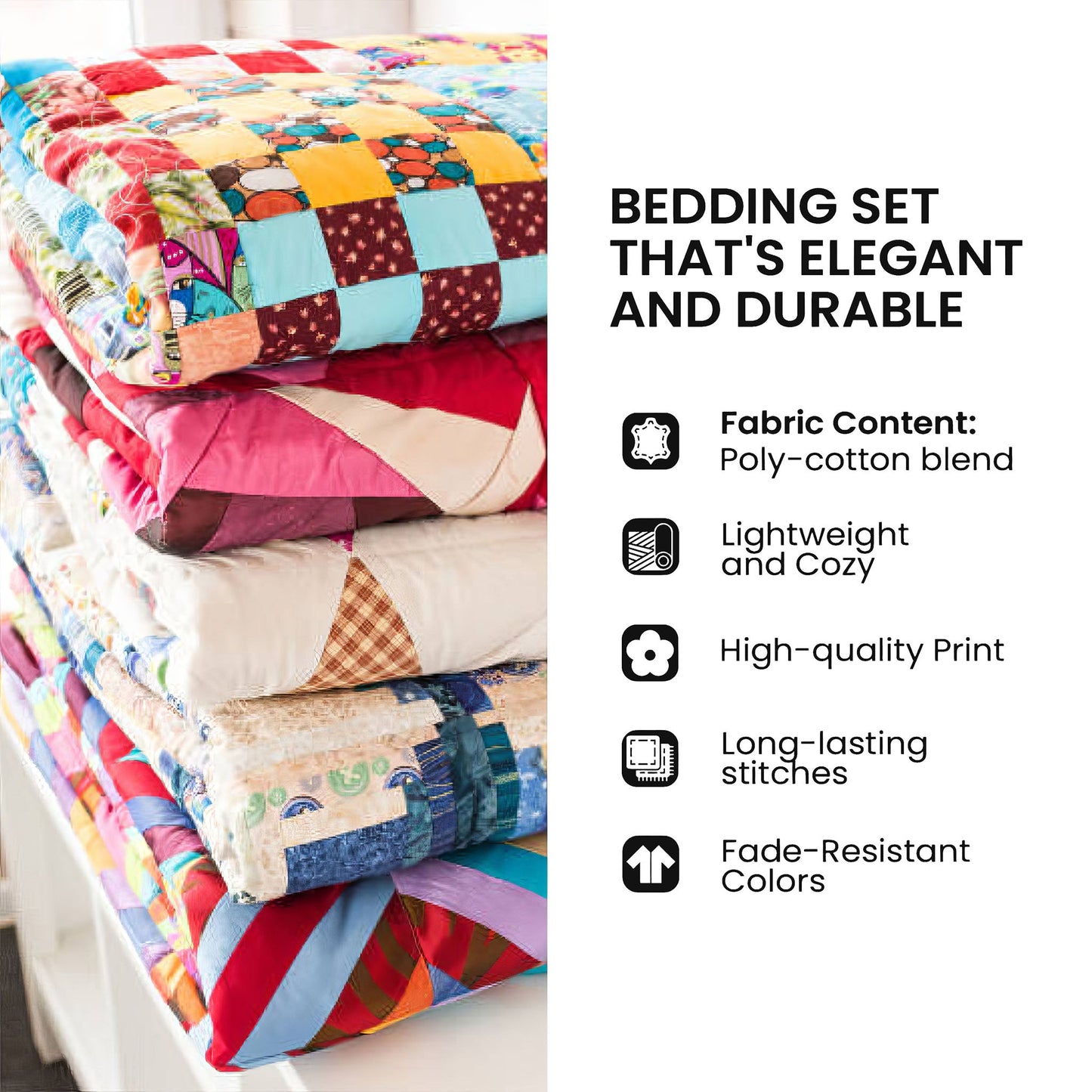 Africa Bloom 3-Piece Quilted Bedding Set GFTOQM4259