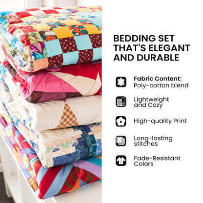 Africa Bloom 3-Piece Quilted Bedding Set GFTOQM4259