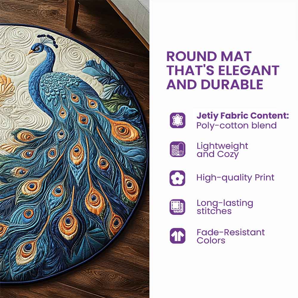 Melanin Bloom Quilted Round Mat GFTOMA9594