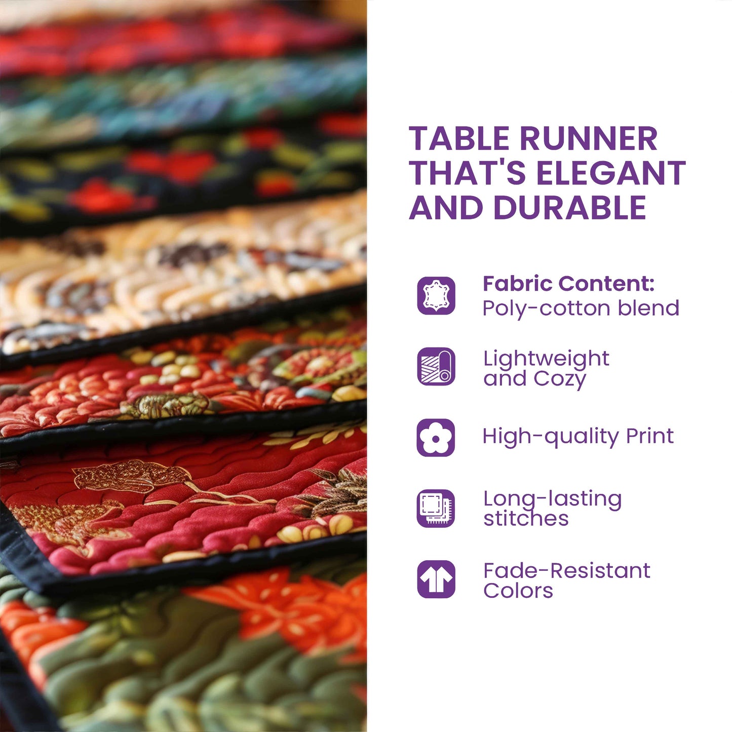 Cultural Rhythm Quilted Table Runner GFTOMA10694