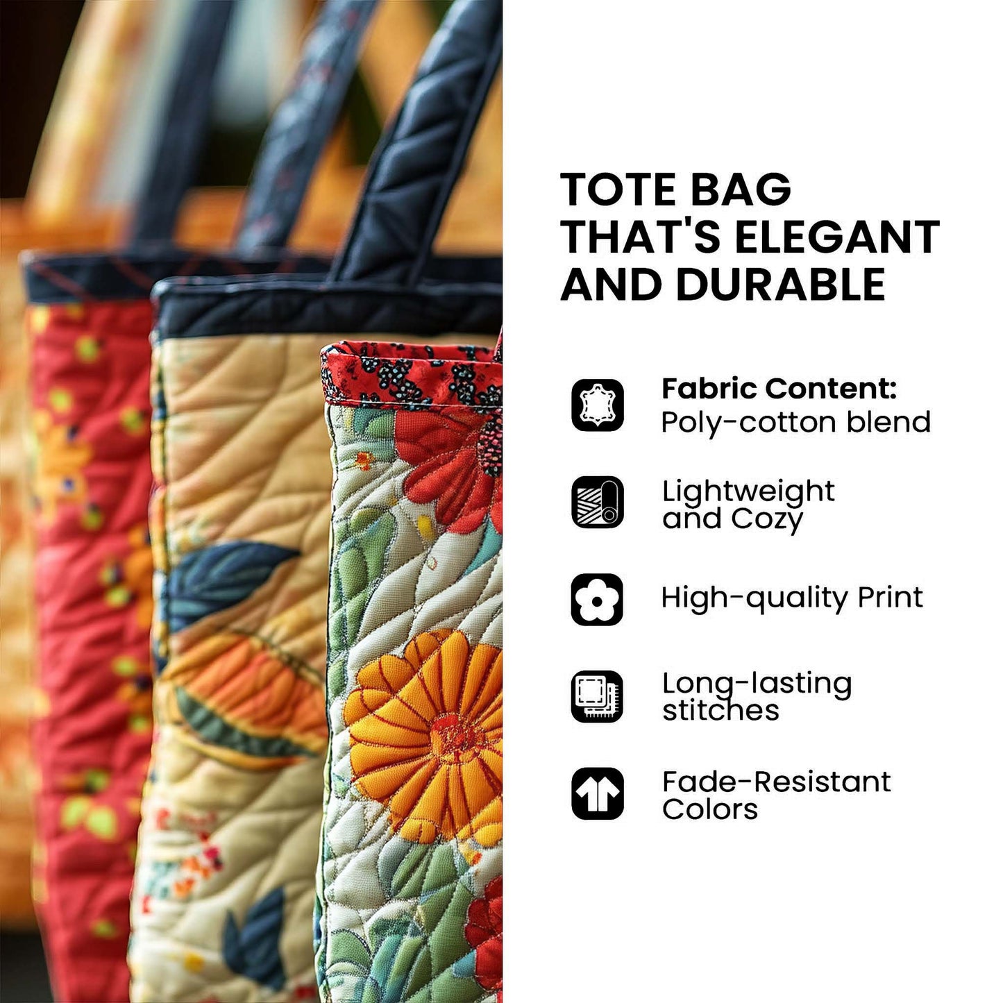 Heritage Pattern Quilted Tote Bag GFTOMA10840